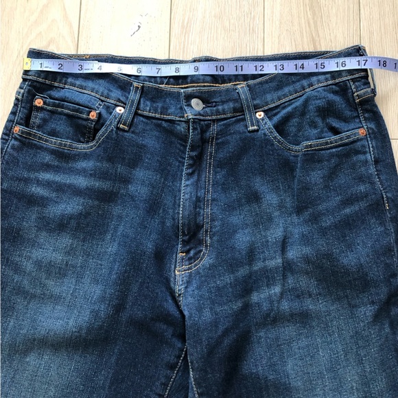 Levi’s Dark Wash Straight Jeans 36x32 - Picture 3 of 13